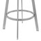 Armen Living Capri 30" Swivel Modern Metal and Slate Gray Faux Leather Bar and Counter Stool LCCPBABSSG30 - alternate 3
